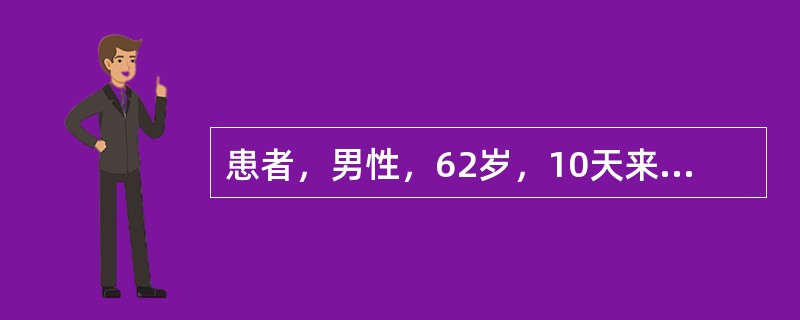 患者，男性，62岁，10天来发热、咳嗽、胸痛，T39．5℃，血压16/10kPa，突然出现皮肤多处瘀斑、肢冷、呼吸困难、发绀。血压10／6kPa，血糖2．5mmol/L，尿素氮8．2mmol/L如果上