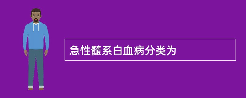 急性髓系白血病分类为