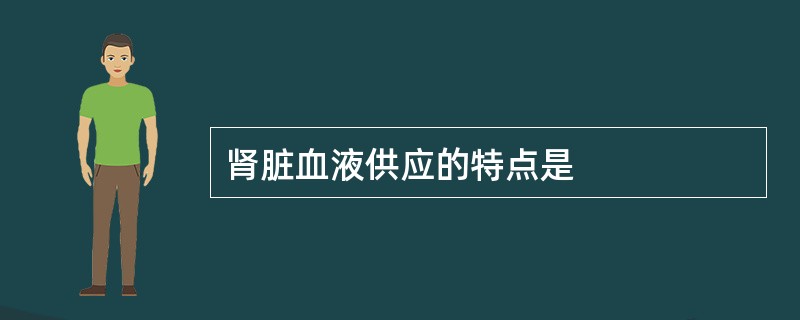 肾脏血液供应的特点是