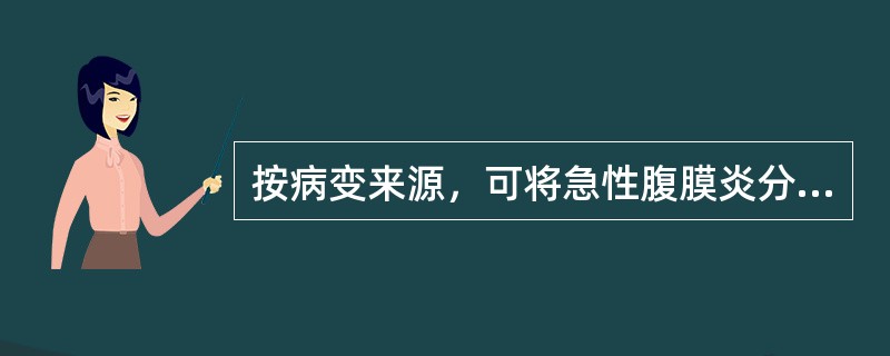 按病变来源，可将急性腹膜炎分为()