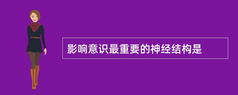 影响意识最重要的神经结构是