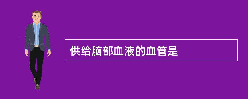 供给脑部血液的血管是