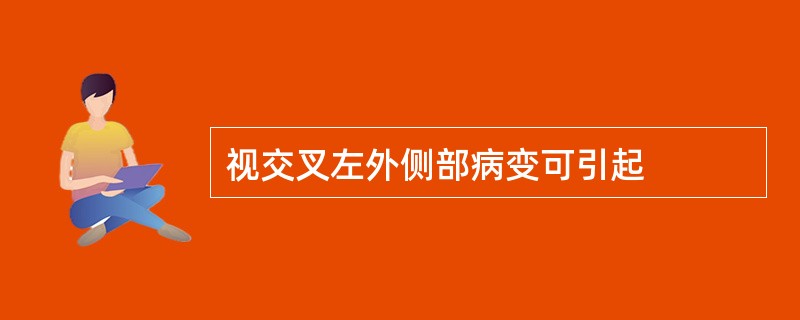 视交叉左外侧部病变可引起