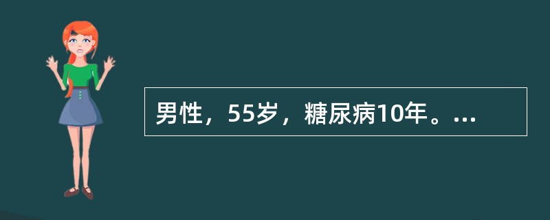 男性，55岁，糖尿病10年。近2个月发现眼底出血及肺结核，以短效及中效胰岛素控制血糖，空腹血糖为12mmol／L三餐后2小时血糖分别为7．5mmol／L，6．8mmol／L，7．8mmol／L对于该患