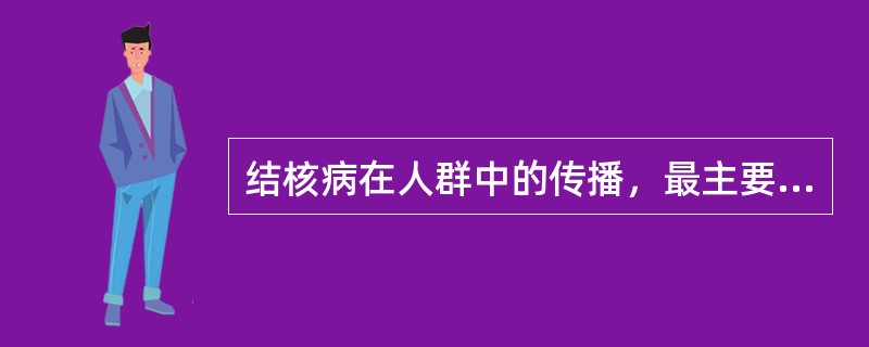 结核病在人群中的传播，最主要原因是