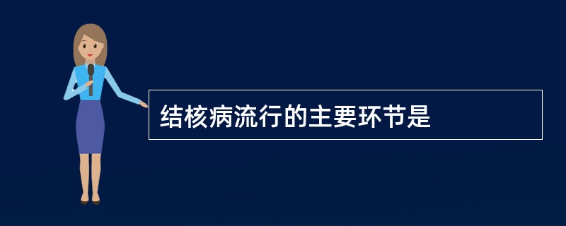 结核病流行的主要环节是