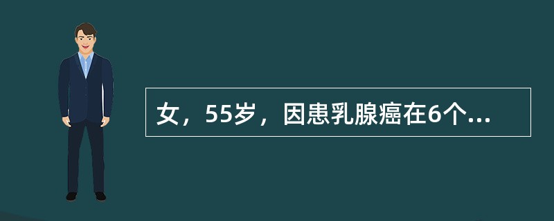 女，55岁，因患乳腺癌在6个月前行乳腺癌根治术，术中曾输血1000ml，最近查肝功能发现ALT150u/L，进一步检查发现抗-HAVIgG阳性，抗-HBs阳性，抗-HCV阳性，丁肝和戊肝抗体均阴性。最