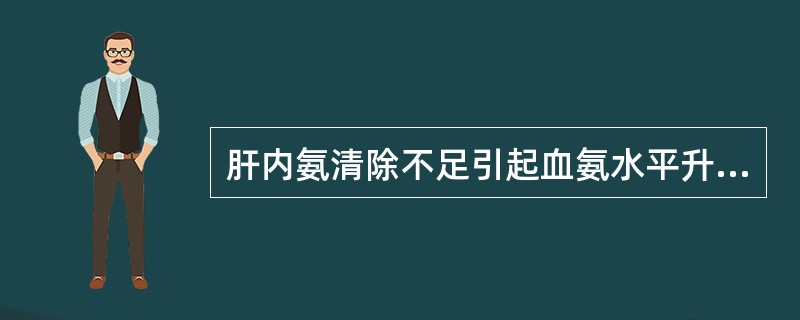 肝内氨清除不足引起血氨水平升高的主要原因是