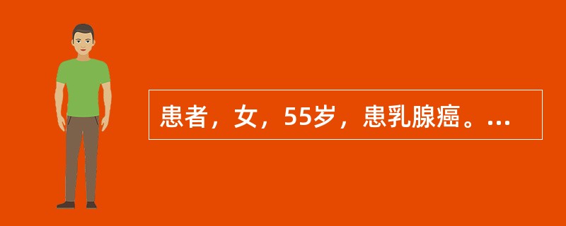 患者，女，55岁，患乳腺癌。检查见同侧腋窝淋巴结肿大、质硬、无疼痛，应首先考虑为