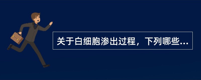 关于白细胞渗出过程，下列哪些不正确