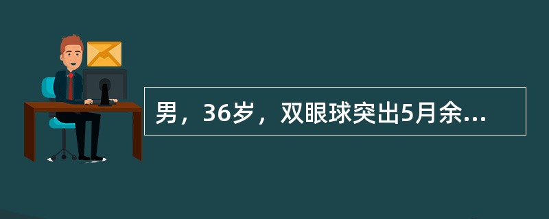 男，36岁，双眼球突出5月余，CT如图所示，最可能的诊断是()<img border="0" style="width: 408px; height: 306px;