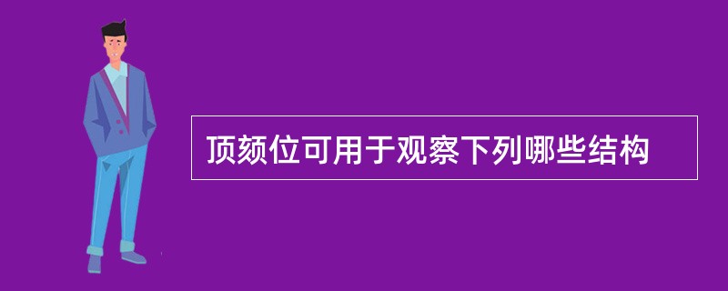 顶颏位可用于观察下列哪些结构