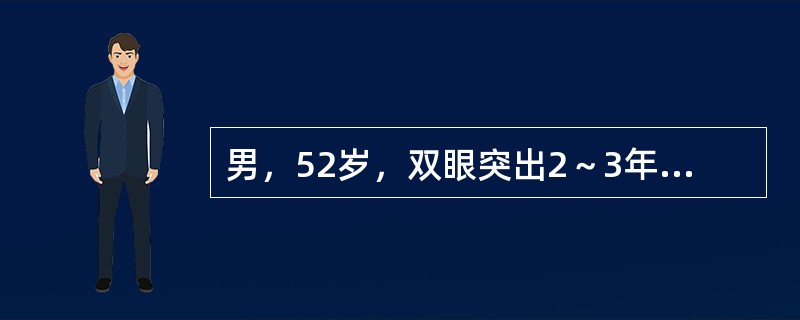 男，52岁，双眼突出2～3年，结合图像，最可能的诊断是()<img border="0" style="width: 320px; height: 240px;&q