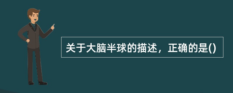 关于大脑半球的描述，正确的是()