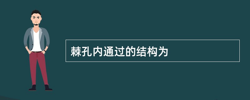 棘孔内通过的结构为