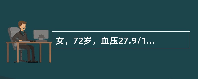 女，72岁，血压27.9/12.8kPa(210/96mmHg)，伴气促及下肢水肿，心率110次/分。最好选用下列何种降压药物()