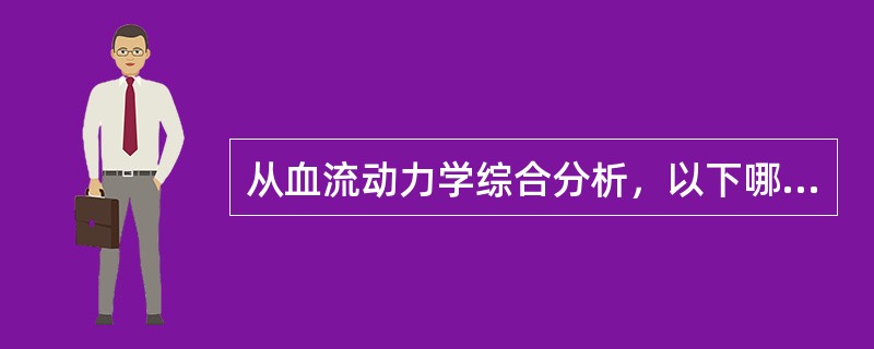 从血流动力学综合分析，以下哪项最可能导致心功能不全()