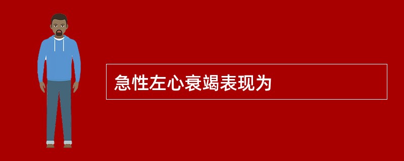 急性左心衰竭表现为