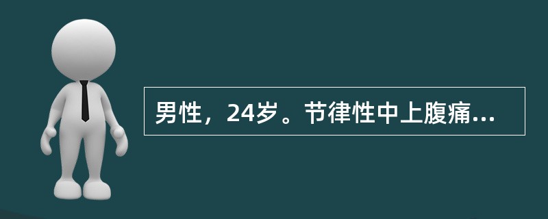 男性，24岁。节律性中上腹痛1年余，饥饿时或夜间痛加重，2天前大便黑色。今日呕吐暗红色血液及血块约300ml，下列哪一种检查不应进行