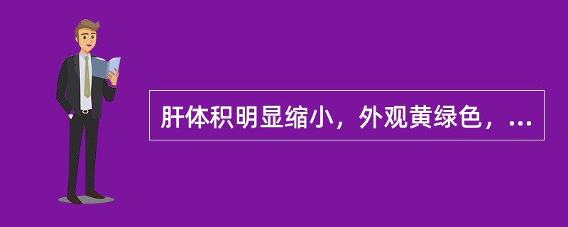 肝体积明显缩小，外观黄绿色，表面呈结节状，光镜下见肝细胞大片坏死，同时可见肝细胞再生结节，明显淤胆，大量炎症细胞浸润，结节间纤维组织及小胆管明显增生，根据上述病变应诊断为()