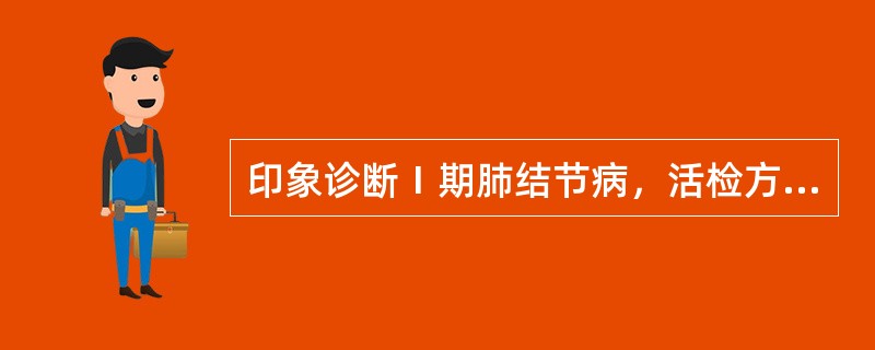 印象诊断Ⅰ期肺结节病，活检方法宜选择