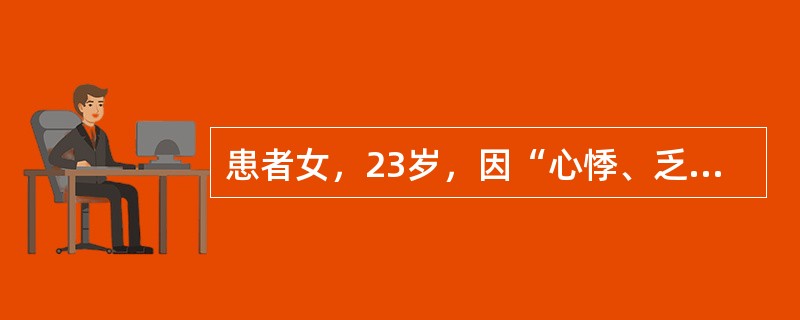 患者女，23岁，因“心悸、乏力、出汗、食欲亢进2个月，眼部不适1个月”来诊。1个月前开始出现双眼凝视时疼痛，球后压迫感，畏光、流泪、异物感。查体：双眼裂增宽，眼睑挛缩，突眼度左眼21mm，右眼23mm