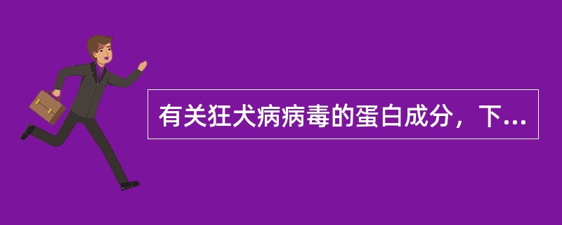 有关狂犬病病毒的蛋白成分，下列哪项是错误的()