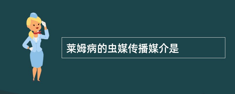 莱姆病的虫媒传播媒介是