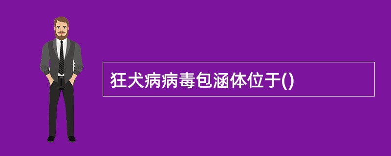 狂犬病病毒包涵体位于()