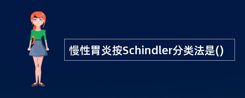 慢性胃炎按Schindler分类法是()