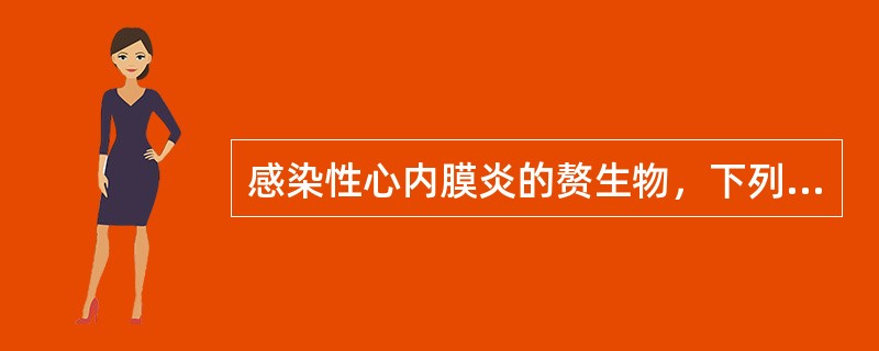 感染性心内膜炎的赘生物，下列哪项说法正确的是()