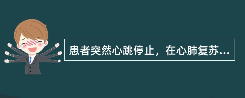 患者突然心跳停止，在心肺复苏的同时，应首选以下哪项处理