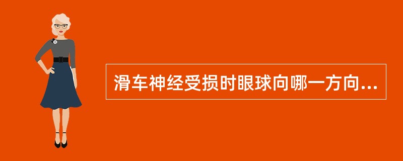 滑车神经受损时眼球向哪一方向出现运动障碍()