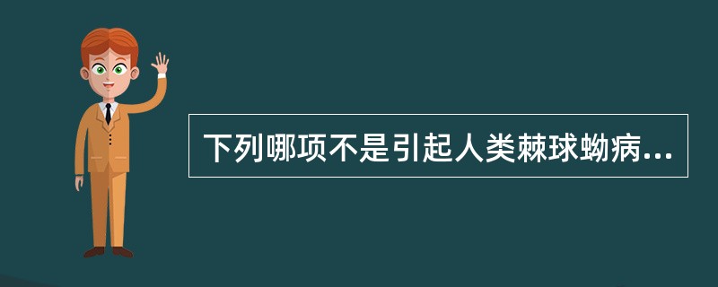 下列哪项不是引起人类棘球蚴病的绦虫