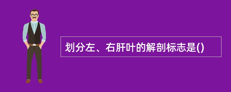 划分左、右肝叶的解剖标志是()