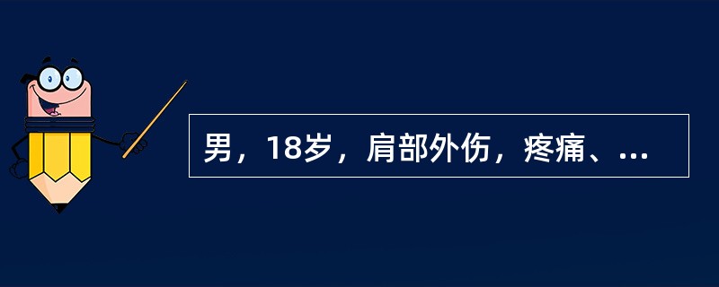 男，18岁，肩部外伤，疼痛、活动受限，结合图像，最可能的诊断是()<img border="0" style="width: 182px; height: 137p