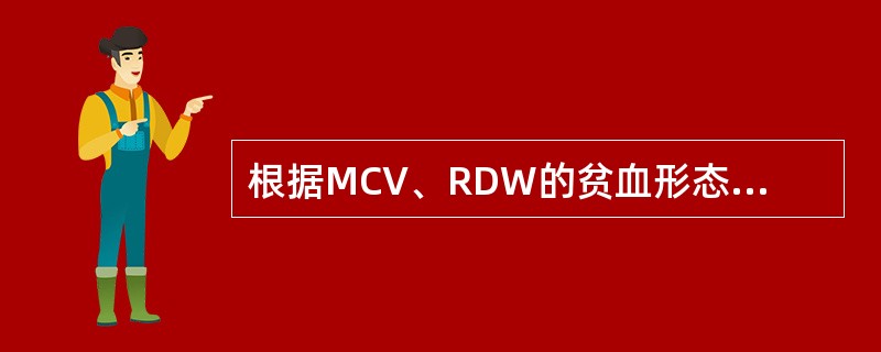 根据MCV、RDW的贫血形态学分类，缺铁性贫血属于