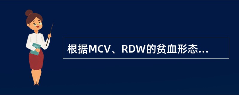 根据MCV、RDW的贫血形态学分类，缺铁性贫血属于