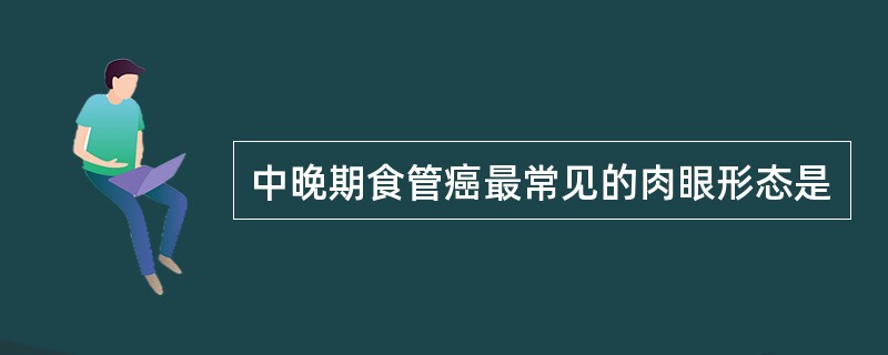 中晚期食管癌最常见的肉眼形态是