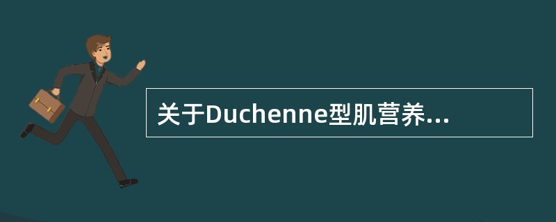 关于Duchenne型肌营养不良症，叙述错误的有（）