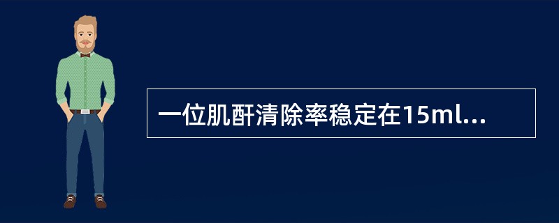 一位肌酐清除率稳定在15ml／min的病人出现尿频、尿急、尿痛，尿WBC满视野，在尿培养结果回报之前，应给予下列哪种抗生素