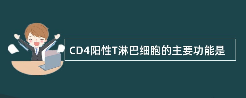 CD4阳性T淋巴细胞的主要功能是