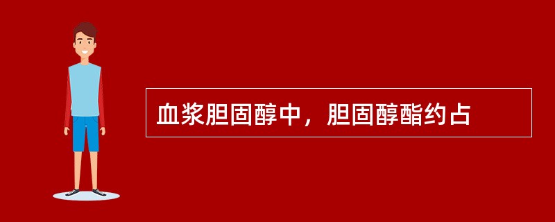 血浆胆固醇中，胆固醇酯约占