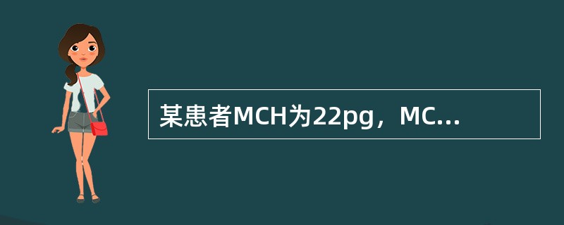 某患者MCH为22pg，MCV为73fl，MCHC为250g／L，可能诊断为
