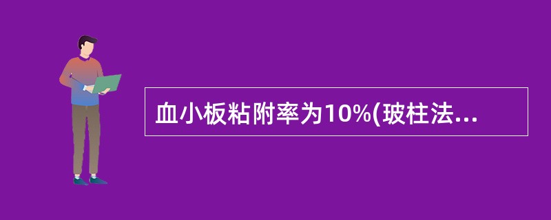 血小板粘附率为10%(玻柱法)，一般不见于下列哪一种疾病()