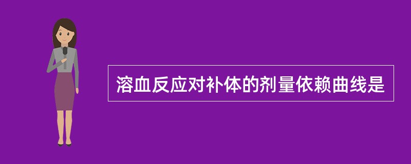 溶血反应对补体的剂量依赖曲线是