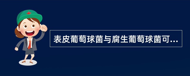 表皮葡萄球菌与腐生葡萄球菌可用作初步表型鉴别的试验是