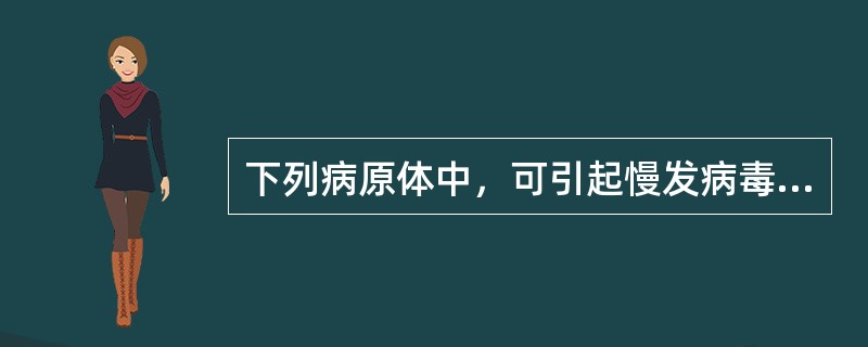 下列病原体中，可引起慢发病毒感染的是()