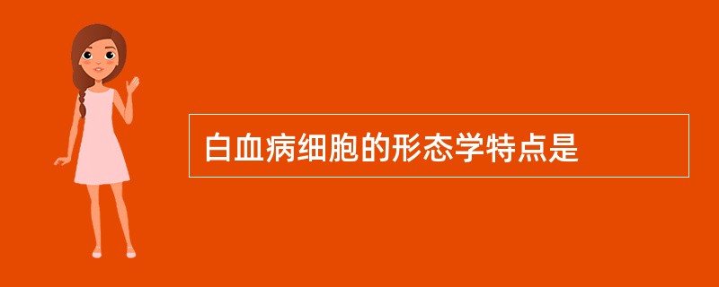 白血病细胞的形态学特点是