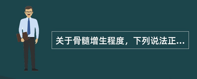 关于骨髓增生程度，下列说法正确的是